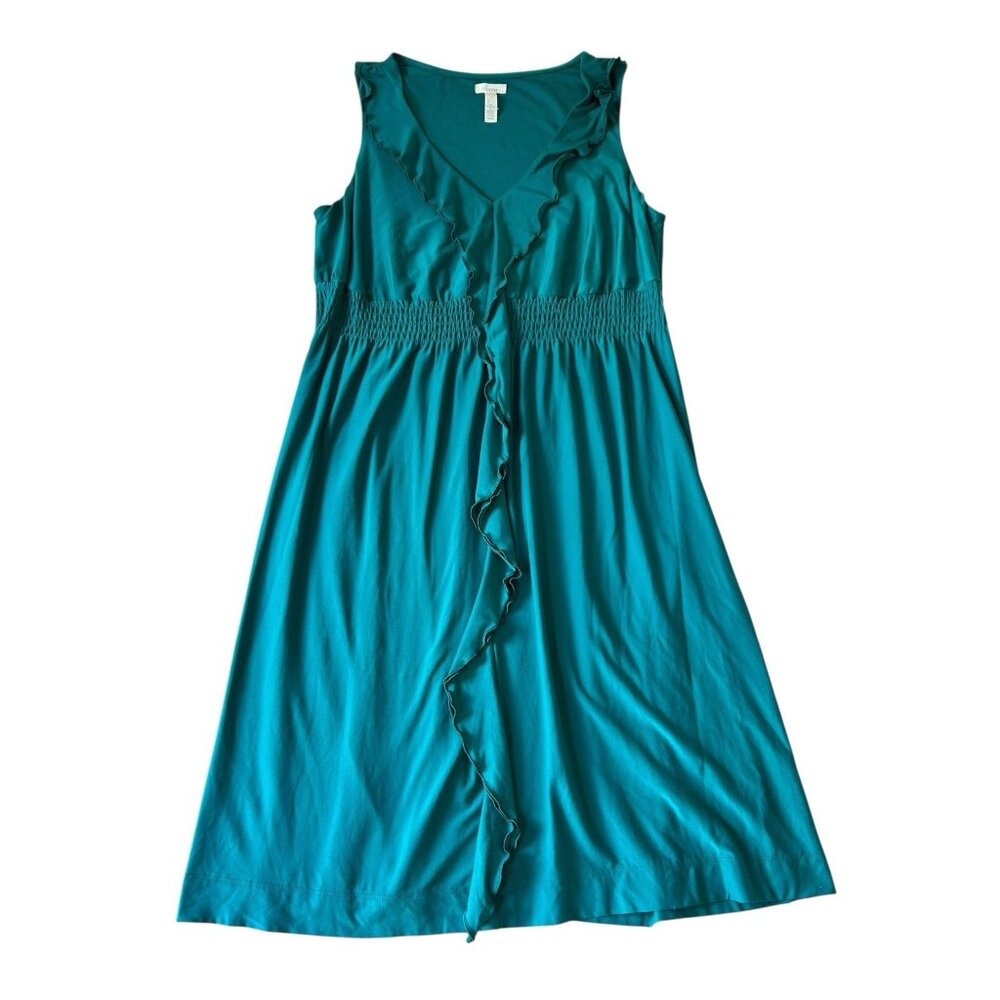 Soma Women’s Dress Aqua Teal Green Size Small Stretchy Sleeveless Pullover